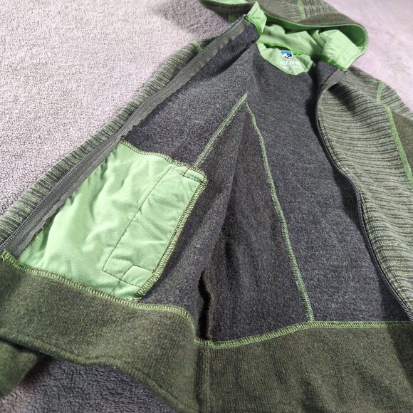 Kuhl Jacket Womens XS Green Full Zip Chianti Fleece Wool Blend Hooded - Picture 9 of 11